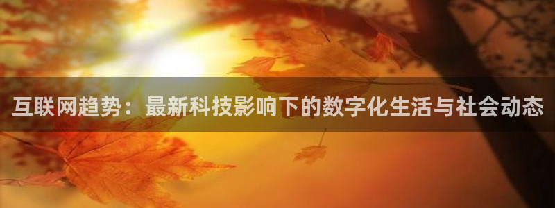 互联网趋势：最新科技影响下的数字化生活与社会动态