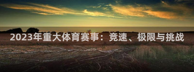 2023年重大体育赛事：竞速、极限与挑战